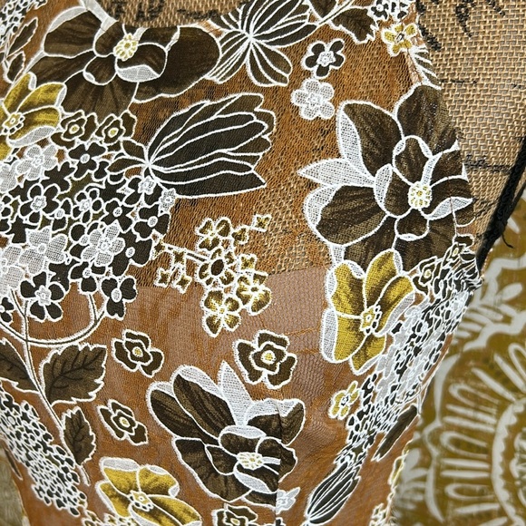 NWT Bronx And Banco Sicilia Floral Multi Lace Ruffle High-Low Gown Dress Sz XS - Picture 2 of 14